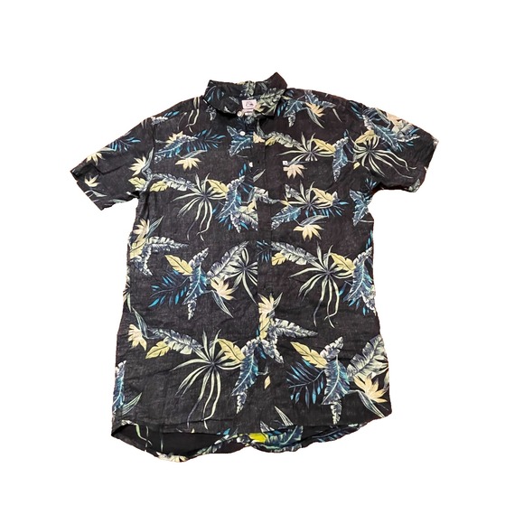 QuickSilver Vintage Hawaiian Floral Pattern Button Down Shirt Adult Medium - Picture 2 of 5